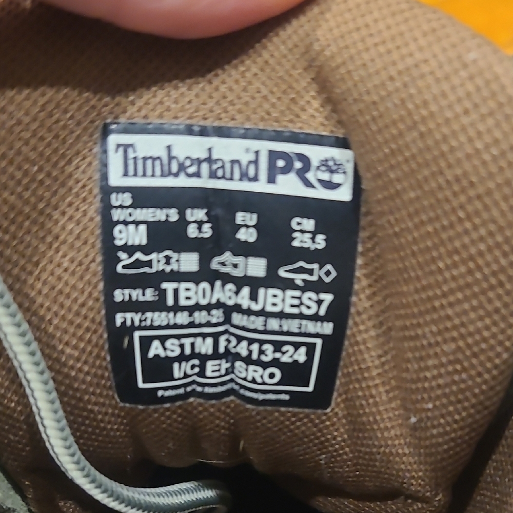 Timberland PRO Womens Sage Green and Cream Boots. - Picture 3 of 13